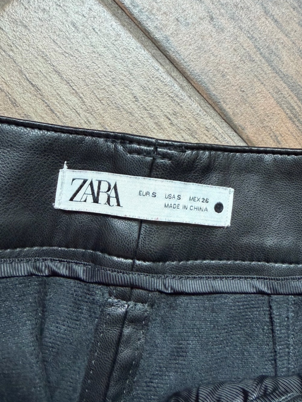 Faux Leather Zara High Rise Straight Pants - Picture 4 of 6